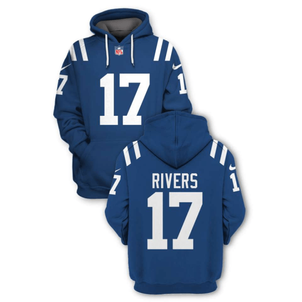 Men's Atlanta Falcons #17 Philip Rivers 2021 Red Pullover Hoodie